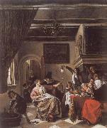 Jan Steen As the Old Sing,So twitter the Young oil painting artist